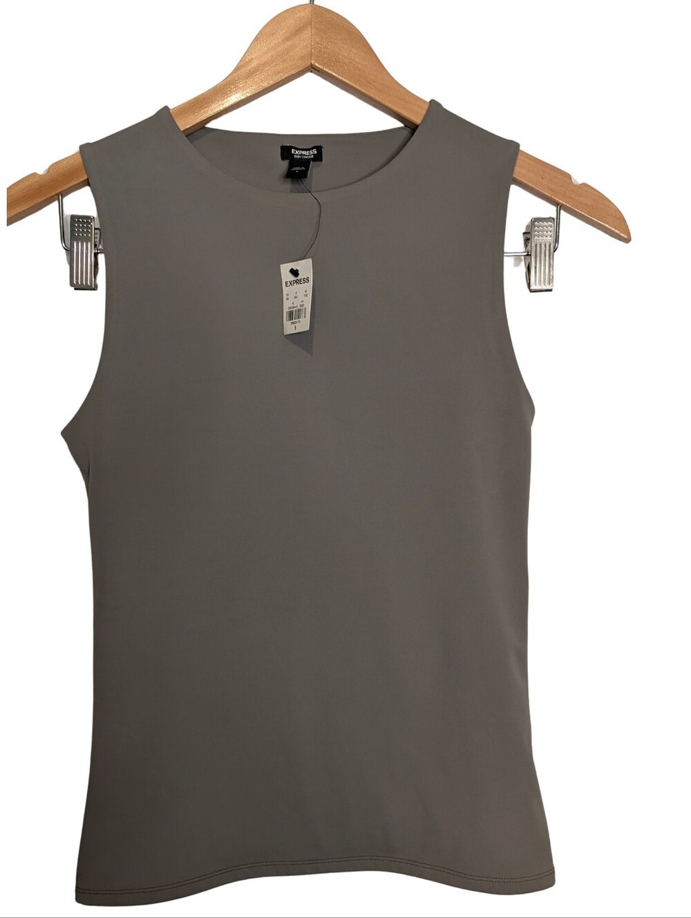 NEW Express Women's Sleeveless Body Contour Crewneck Top. SMALL